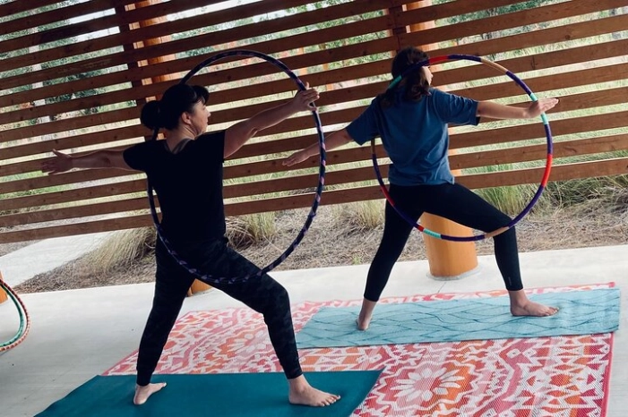 Fun Yoga with a Hula Hoop