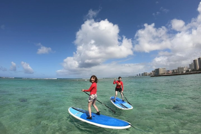 Semi-Private Stand Up Paddle Lesson with Waikiki Courtesy Shuttle