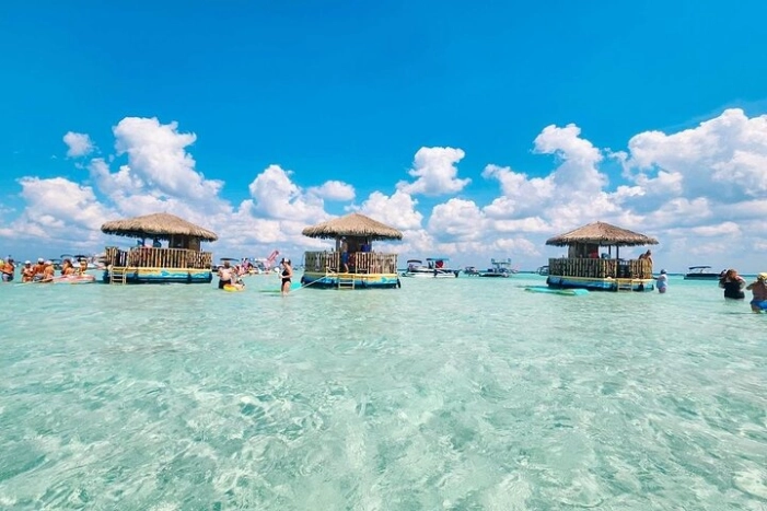 Tailfins Tiki Boats Crab Island Sandbar (3hrs)