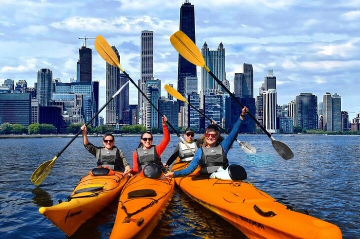 Chicago's Lake Michigan Downtown Kayak Rental at Ohio Street Beach