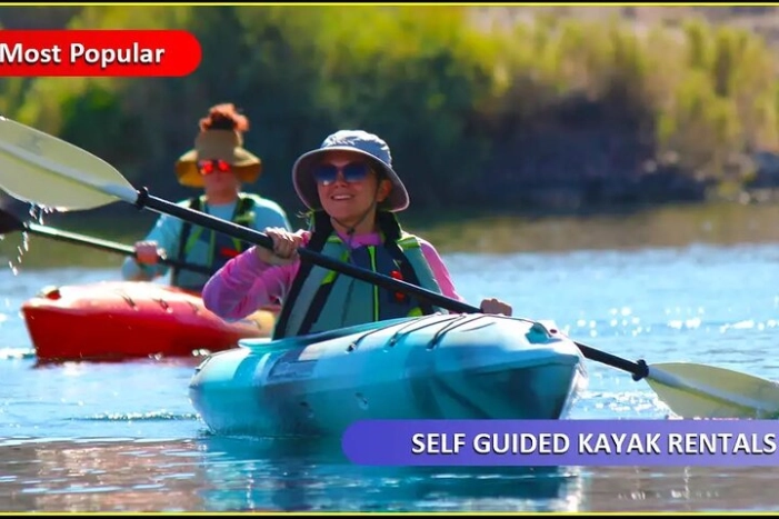 Kayak Rental to Emerald Cave on the Colorado River near Las Vegas