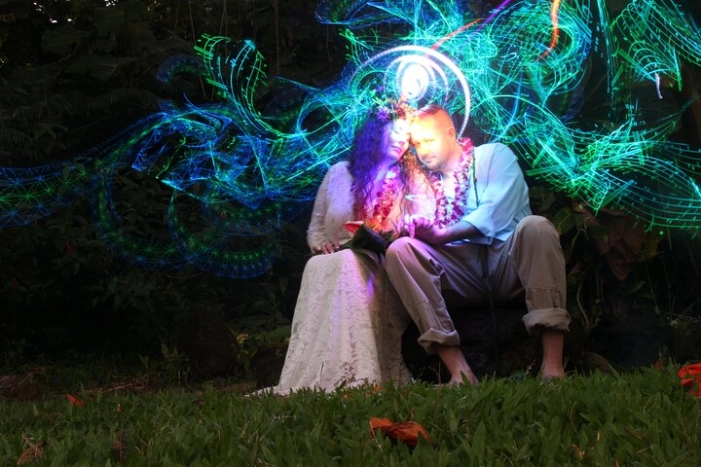 Hawaii Beach Light Painting Photography Session 