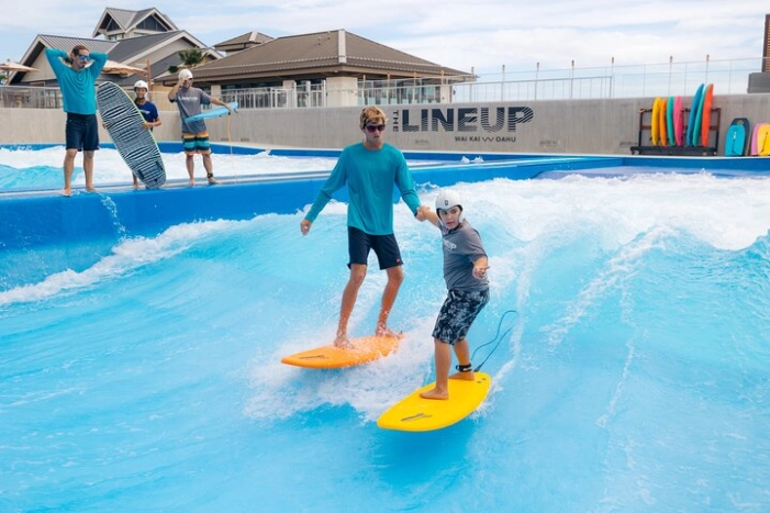 Surf Activity on the Wai Kai Wave in Ewa Beach