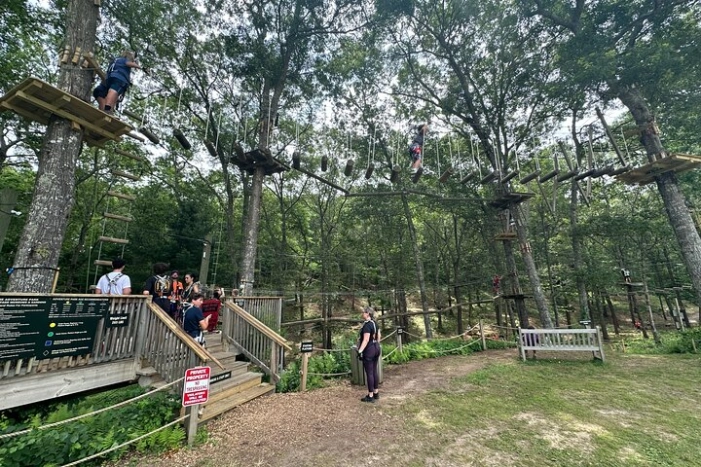 Ziplining and Climbing at The Adventure Park on Cape Cod