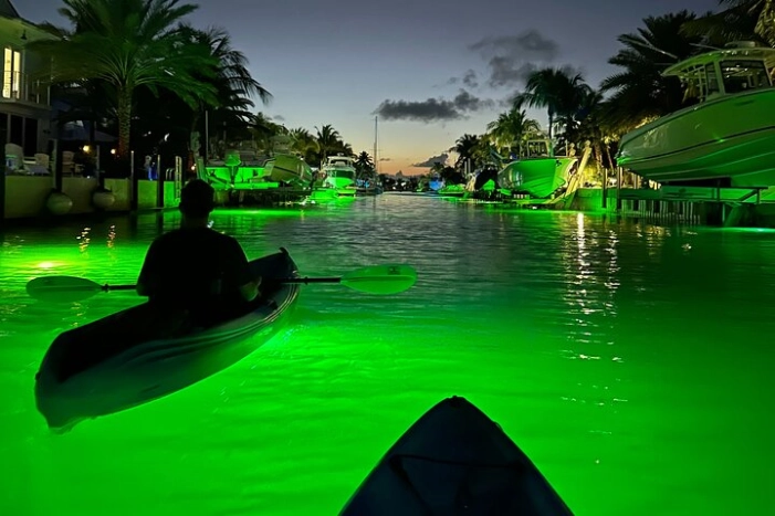 Sunset Kayak Adventure with Enchanting Underwater Lights